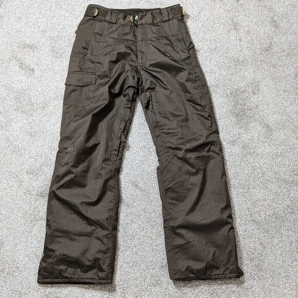 PULSE Brown Pin Stripe Ski, Snowboarding Insulated Pants; Women Size S - Picture 1 of 6